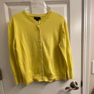 Yellow GAP Button-Down Sweater